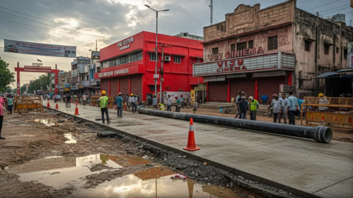 Khambhaliya Fire Station Road Work